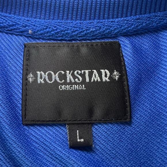 Rockstar Original Jersey, Embroidered Graphics, Short Sleeve, Blue, size Large - Picture 5 of 11